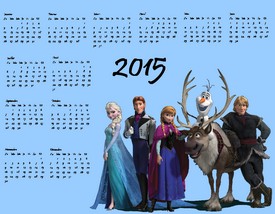 calendrier reine des neiges personnages